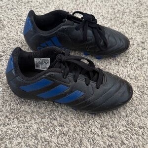 Adidas Kids Black and Blue Soccer Cleats